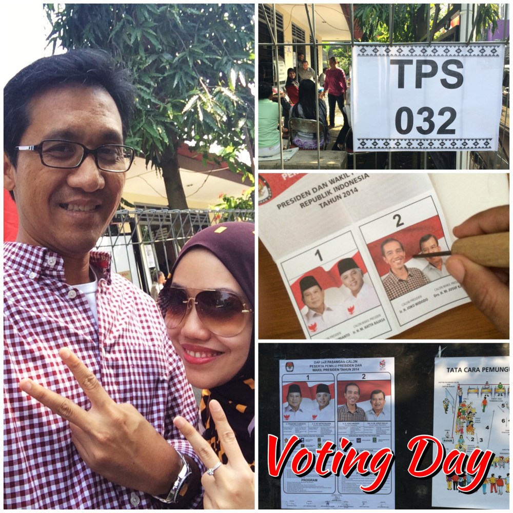 Saya dan Elok setelah menggunakan hak pilih kami