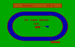 The 100m and 400m sprint screenshot. Quick fingers required!